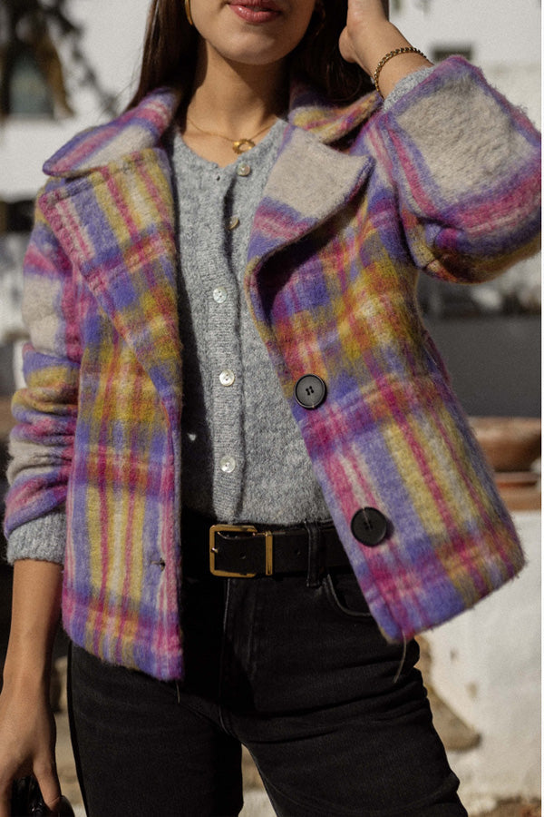 Fer | Elegant Checked Coat