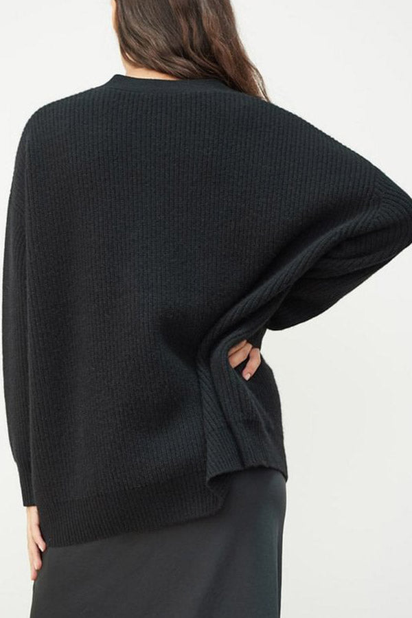 Mountain View Knit Ribbed Button Relaxed Cardigan