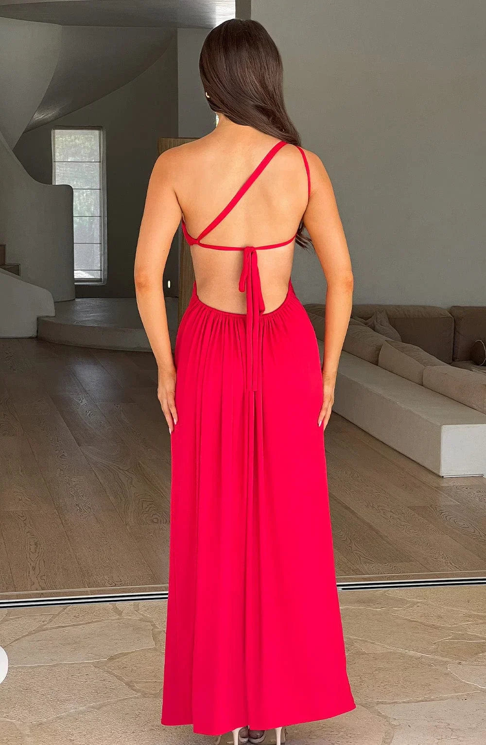 Christabel | One-Shoulder Cutout Slit Dress