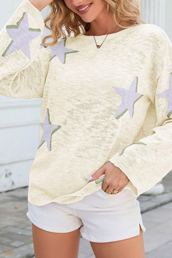 STAR | knitted long sleeve sweater