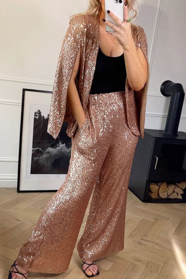 Special Festive Wear Sequin Cape Blazer