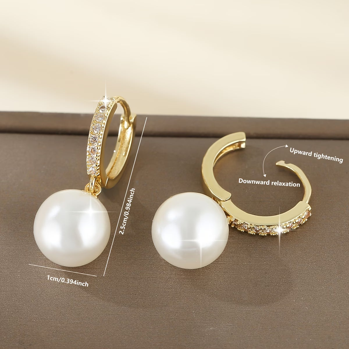 Modern Drop-Shaped Pearl Earrings