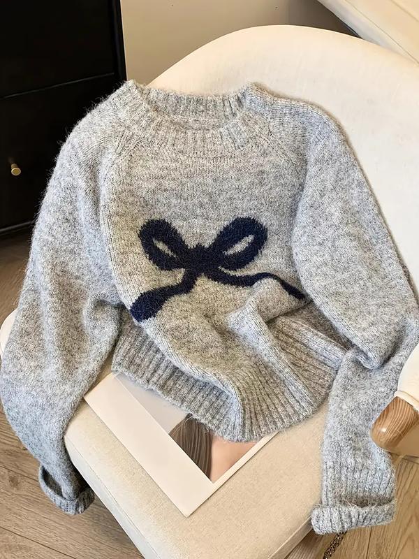 GRACIET - Bow Knit Sweater for Fall