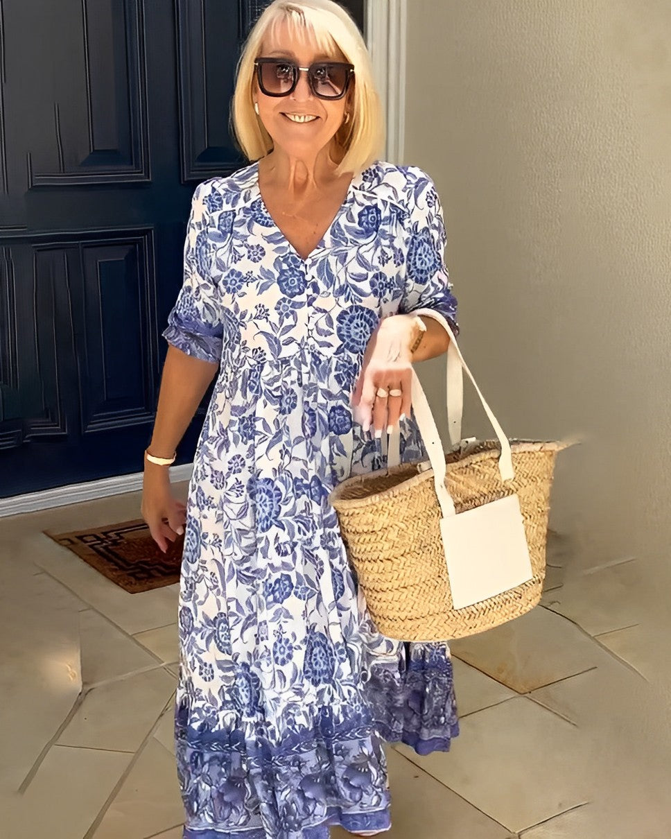 Keisha™ - Graceful V-Neck Floral