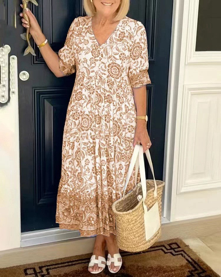 Keisha™ - Graceful V-Neck Floral