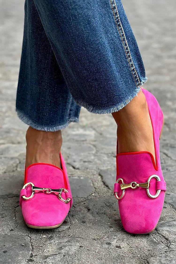 Piper | Fluorescent Metal-Detail Loafers