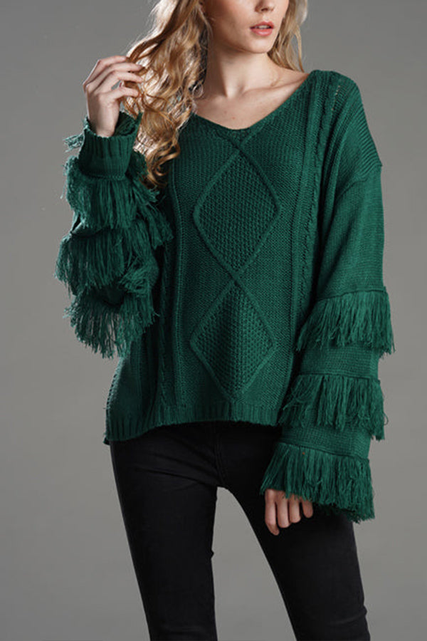 LLS | TASSEL KNIT SWEATER