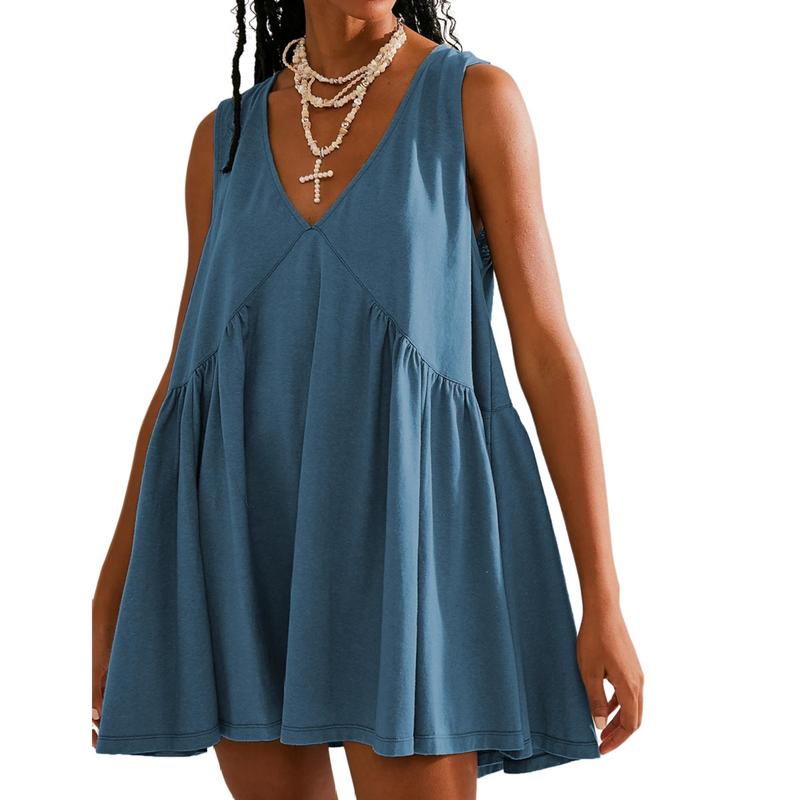 DANNAT - Women's V-Neck Tank Dress