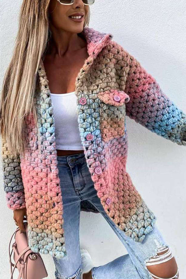 Fashion printed women's woolen jacket