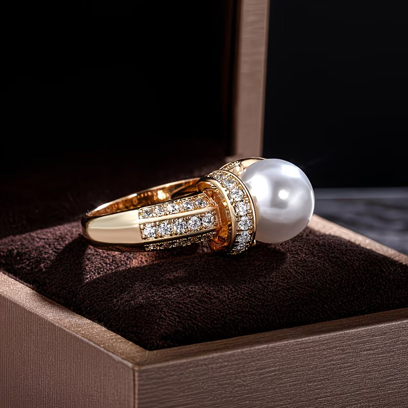 Ring with Crown Pearl