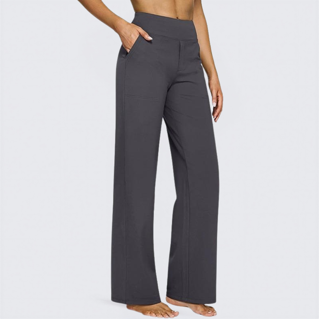 WHITNEYT - Comfortable High-Waist Wide Leg Pants