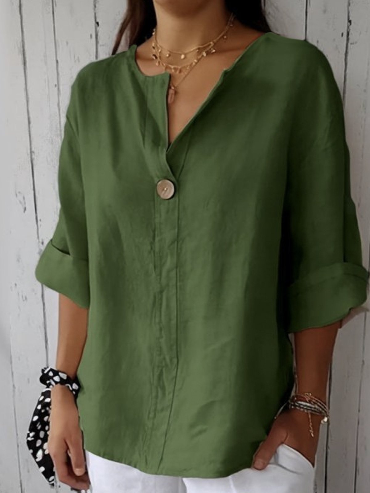 Luna - Casual V-Neck Blouse