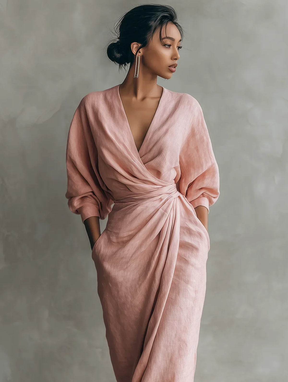 Ashley Maxi Dress with V-Neck