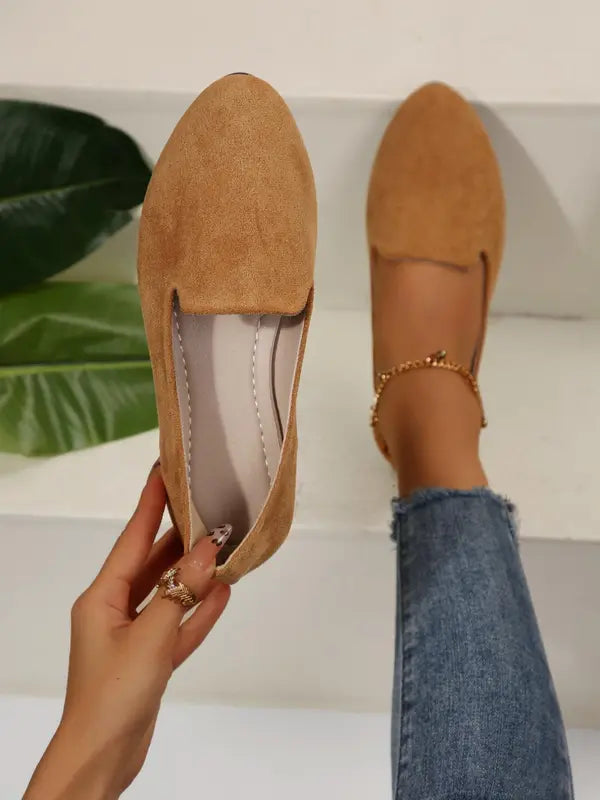 SHERNAT - Solid Color Flats Soft Sole