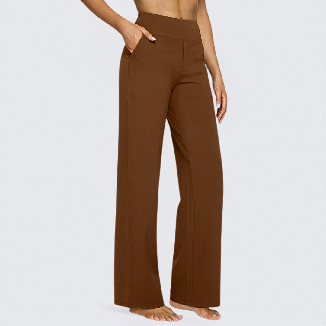 WHITNEYT - Comfortable High-Waist Wide Leg Pants