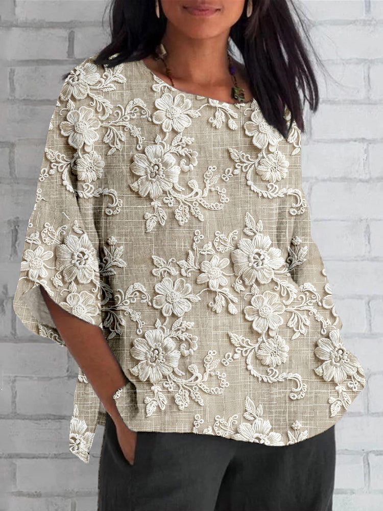 Hazel - Vintage Printed Top