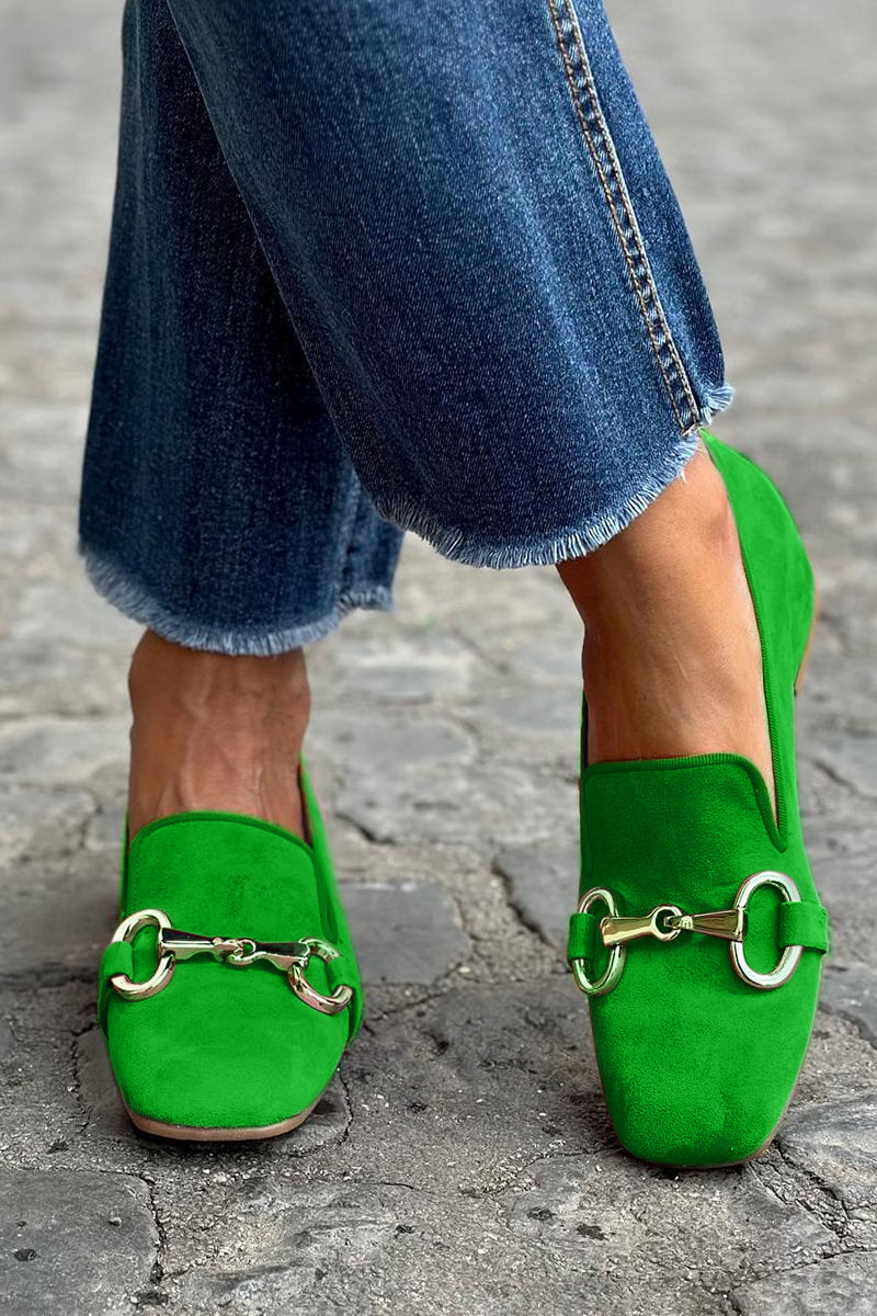 Piper | Fluorescent Metal-Detail Loafers