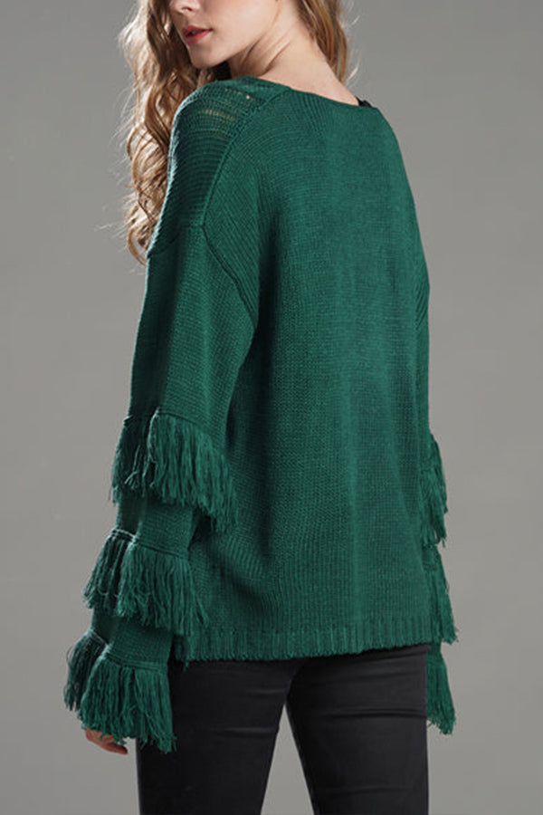 LLS | TASSEL KNIT SWEATER