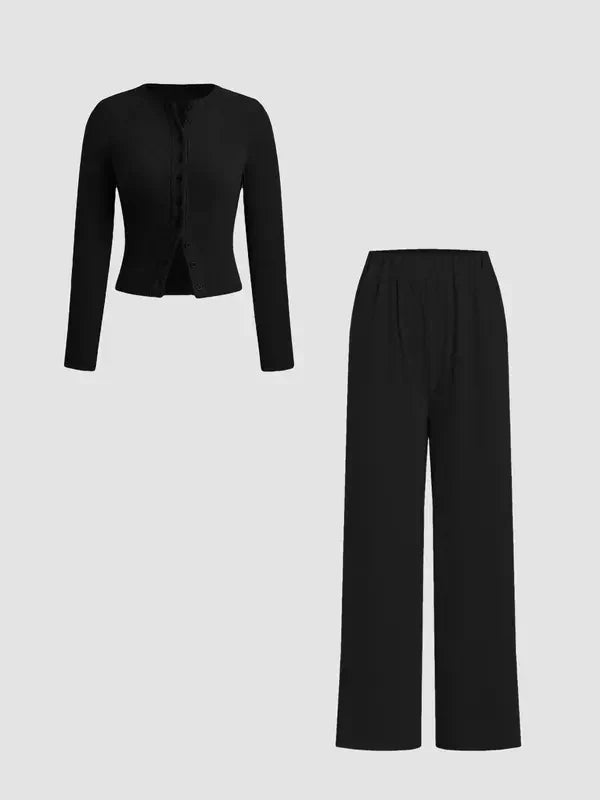 FLORLIET - Ribbed Crop Top & Elastic
