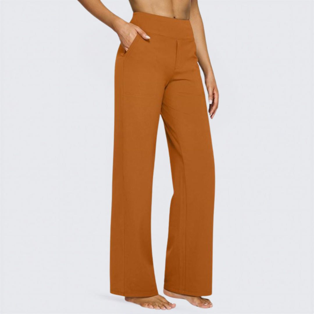 WHITNEYT - Comfortable High-Waist Wide Leg Pants