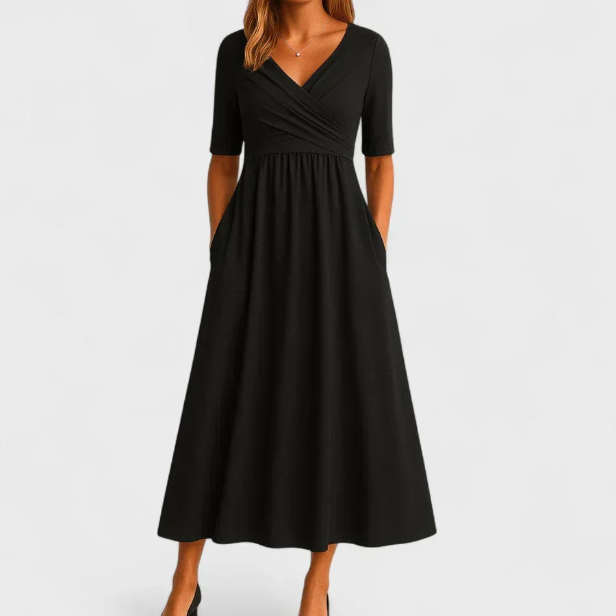 Harper the elegant A-line midi dress