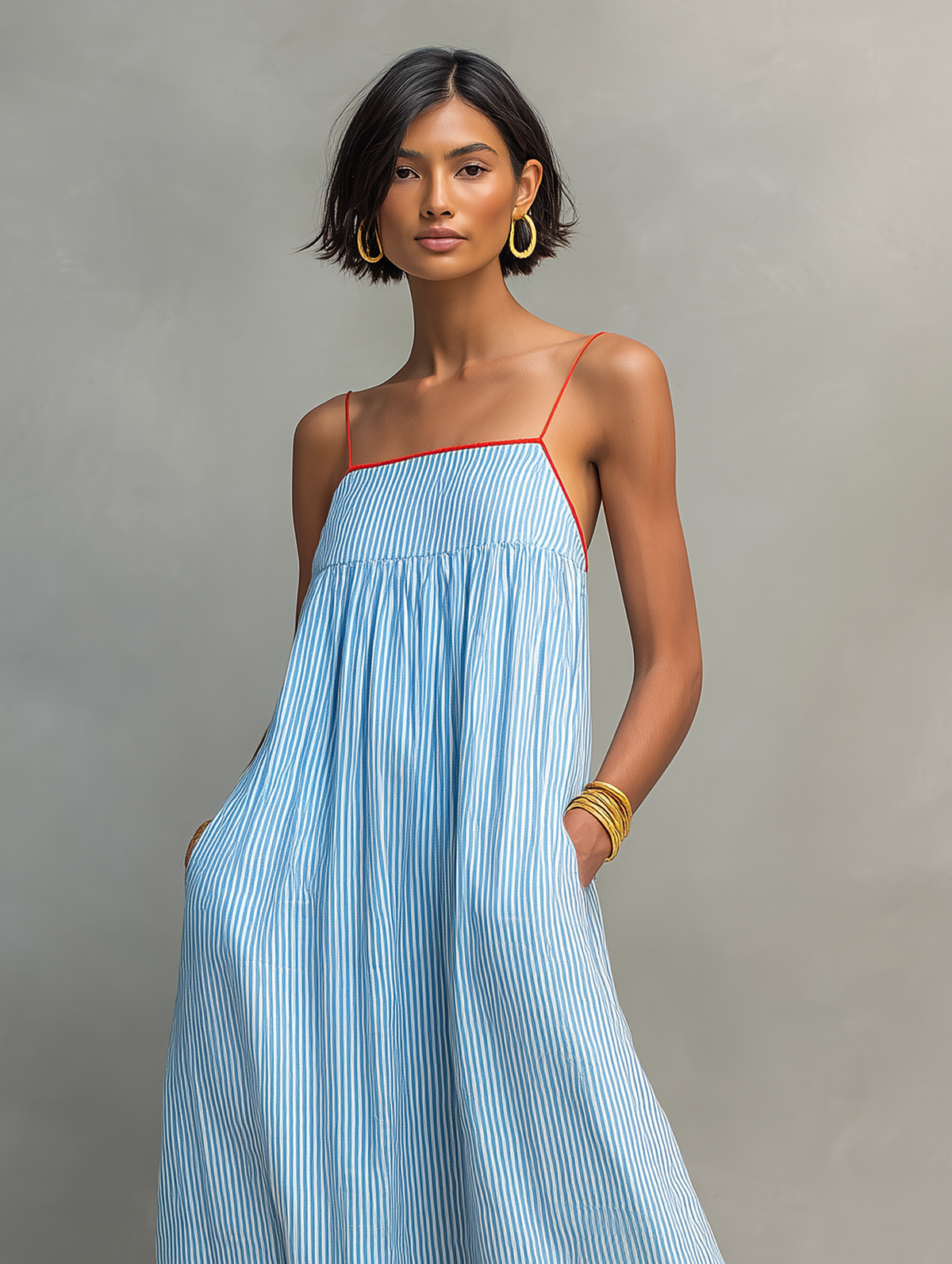 Portia Striped Maxi Dress
