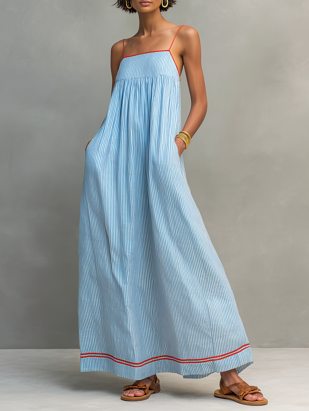 Portia Striped Maxi Dress