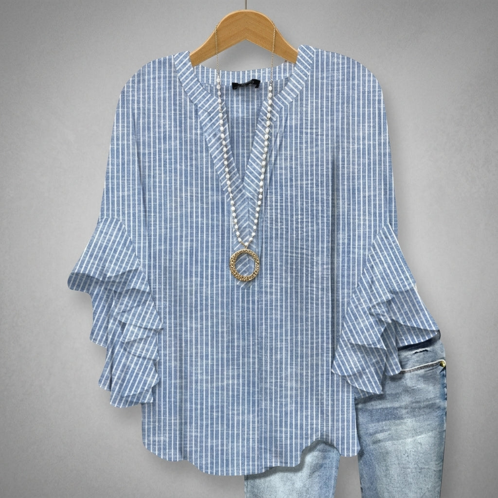Amalfi Floral Ruffle Blouse