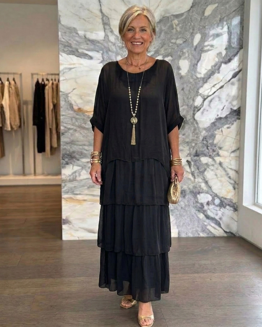 Lara | Elegant Flowing Maxi Dress