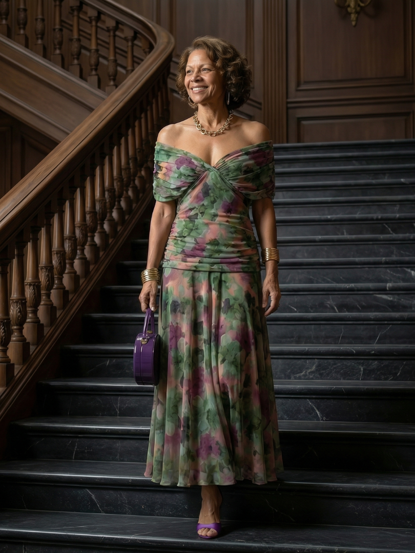 Calen™ - Off Shoulder Flow Midi Dresses