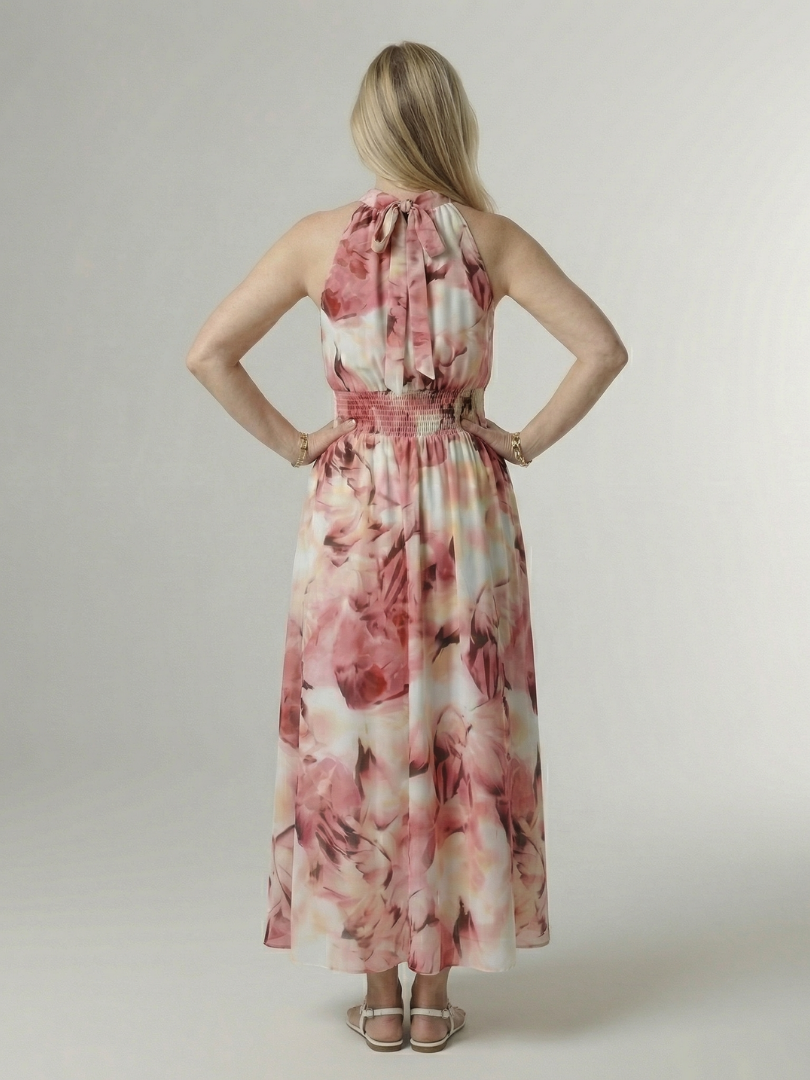 Sylin™ - Gathered Halter Midi Dress