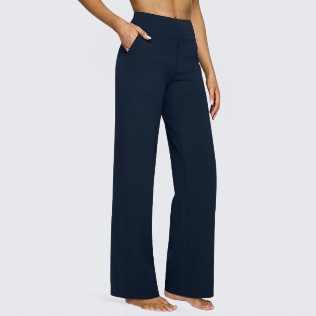 WHITNEYT - Comfortable High-Waist Wide Leg Pants