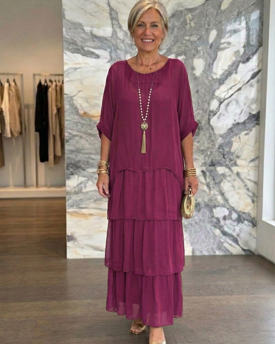 Lara | Elegant Flowing Maxi Dress