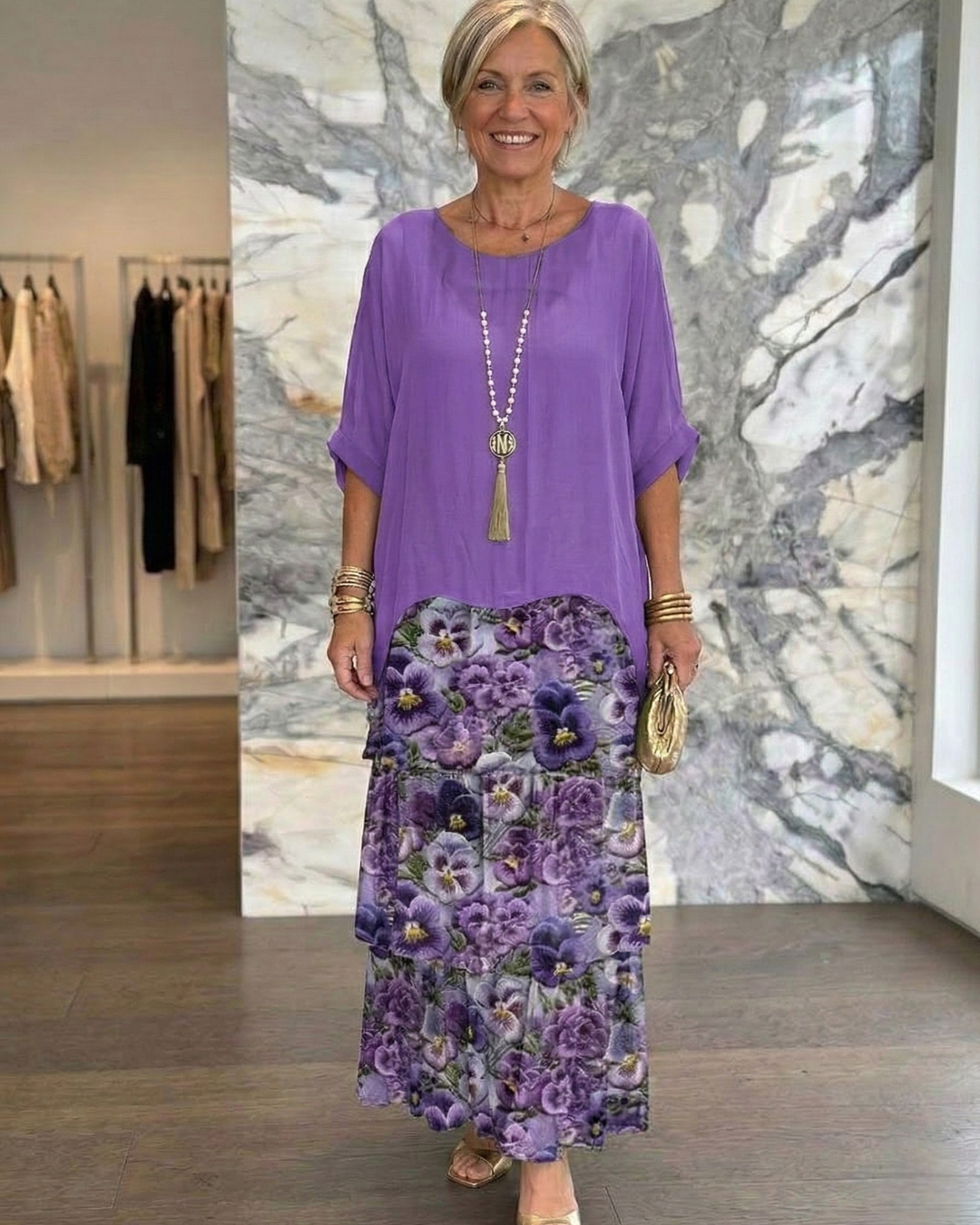Lara | Elegant Flowing Maxi Dress