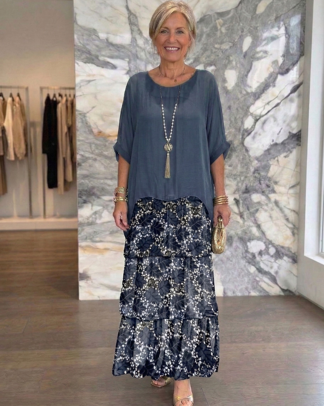 Lara | Elegant Flowing Maxi Dress