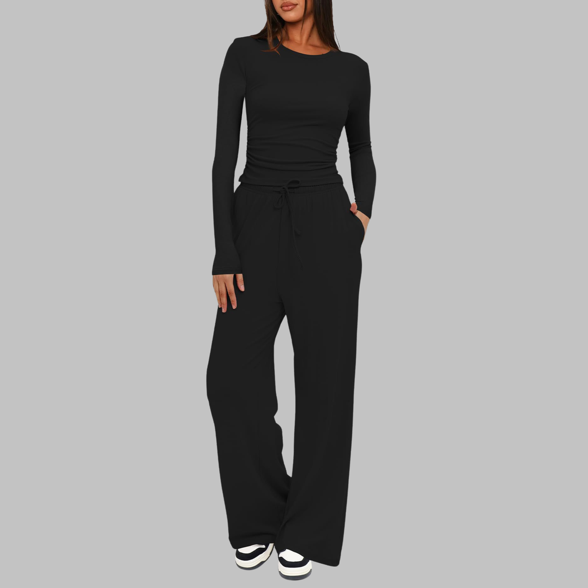 JANNYT - Long Sleeve Top and Wide