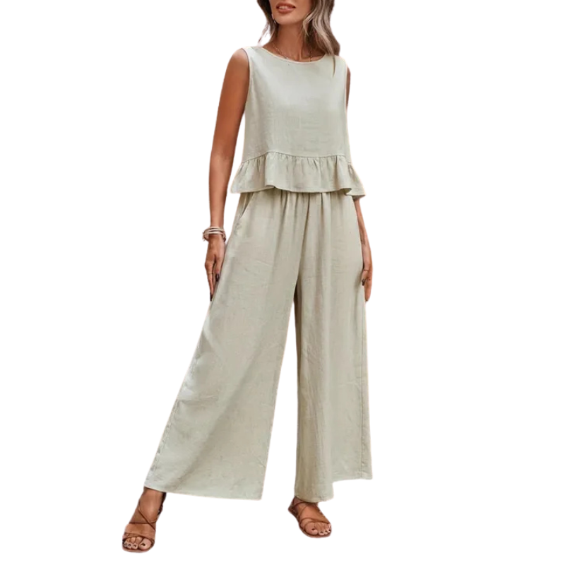 KARENT - Ruffle Hem Tank Top