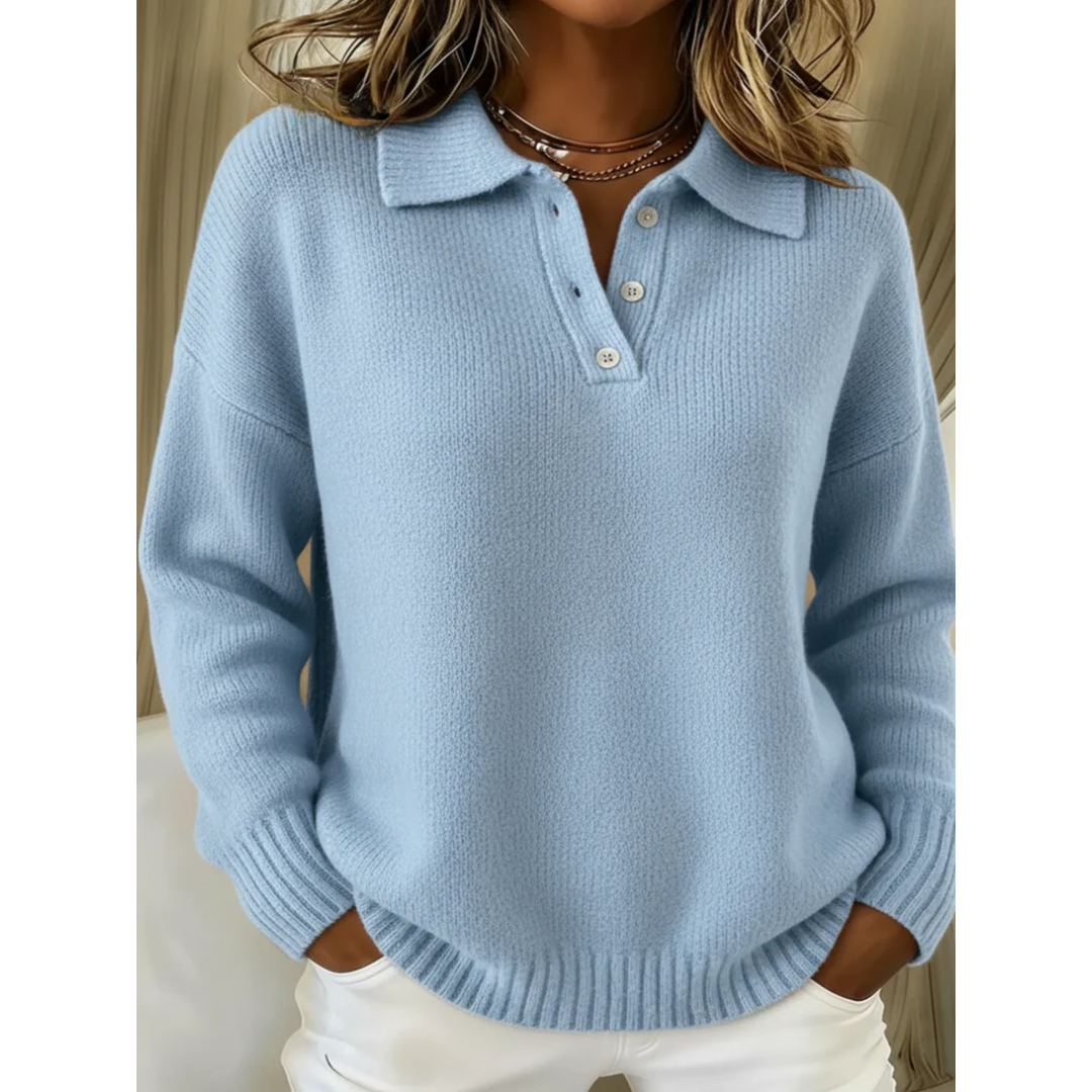 Avianna Collared Button Knit Sweater