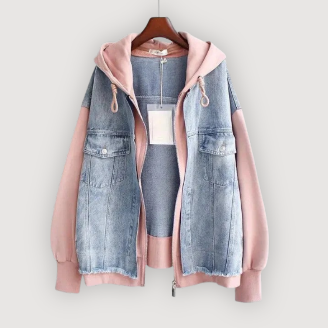 CELYN – CASUAL DENIM HOODIE