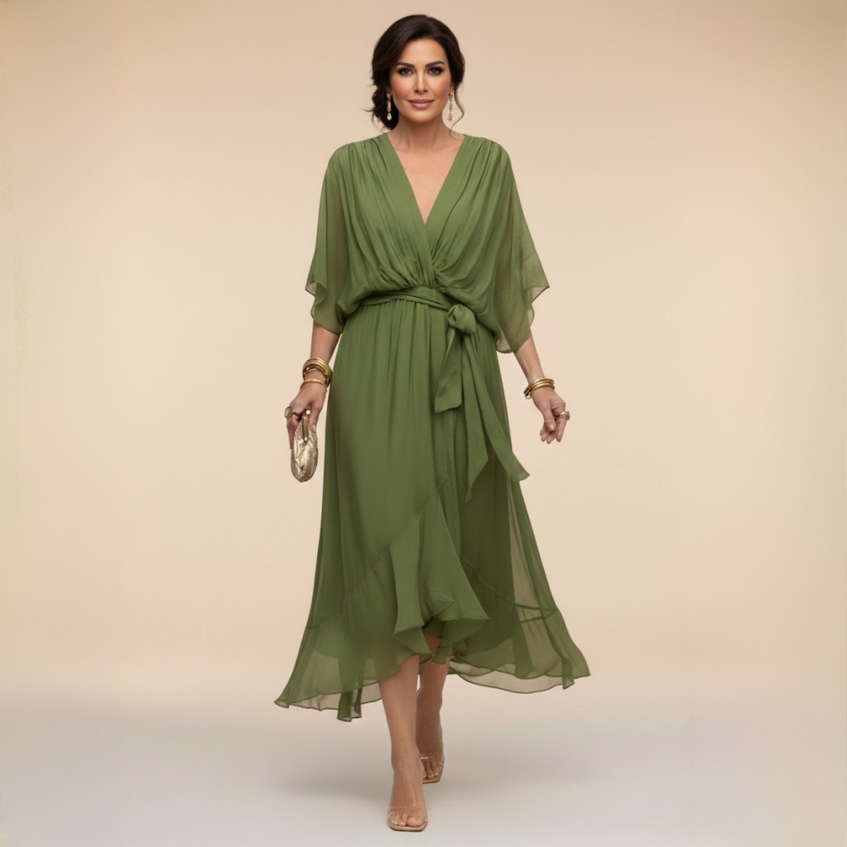 Monica™ - V-neck dress