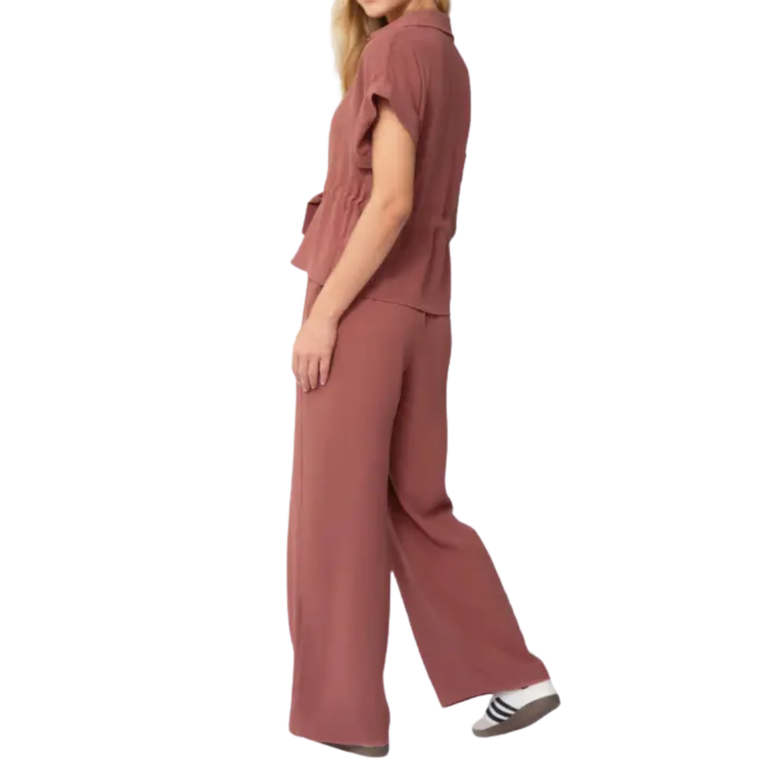 NELLE™ – Relaxed Collared Wide Leg Co-ord