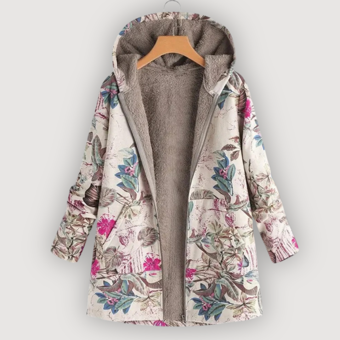 ALYSSA – COSY FLORAL COAT
