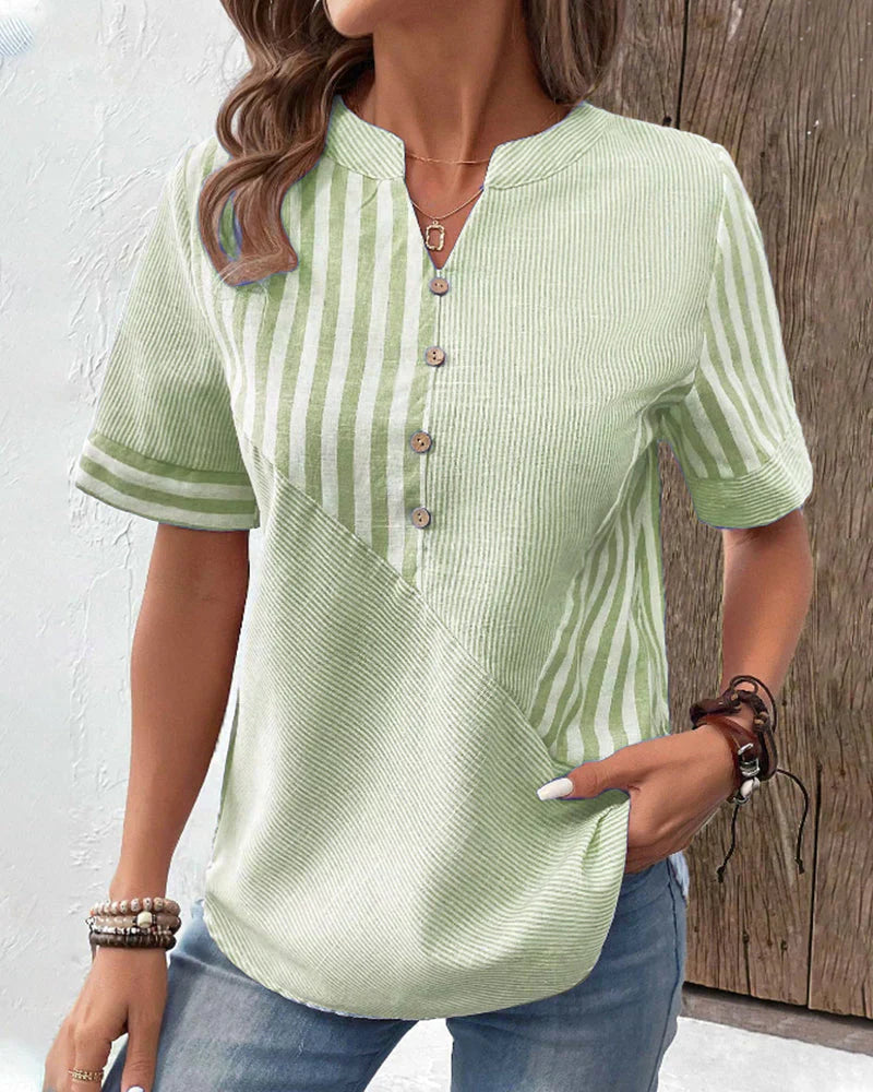 Talia - Elegant Striped Blouse