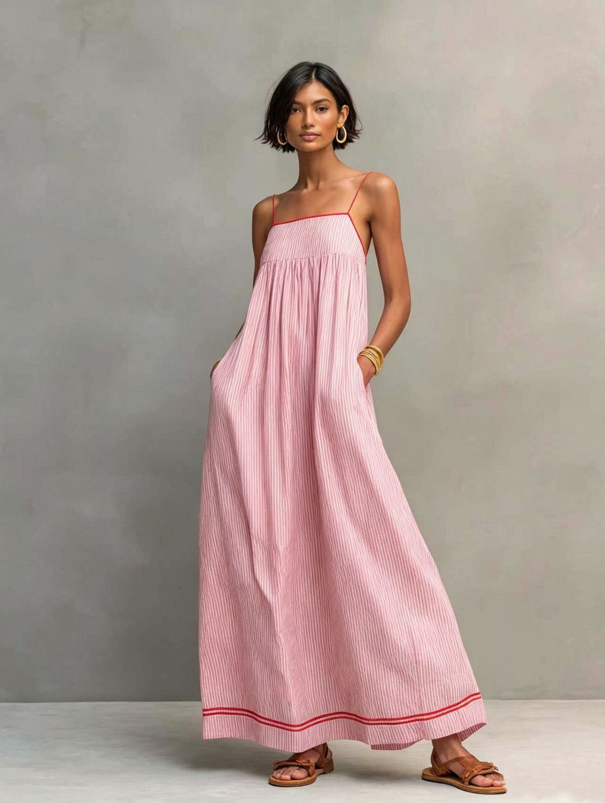 Portia Striped Maxi Dress