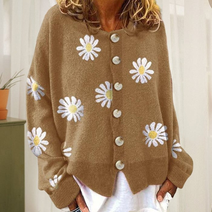 Angel Cute Cardigan With Daisies