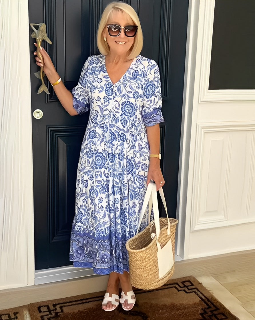 Keisha™ - Graceful V-Neck Floral