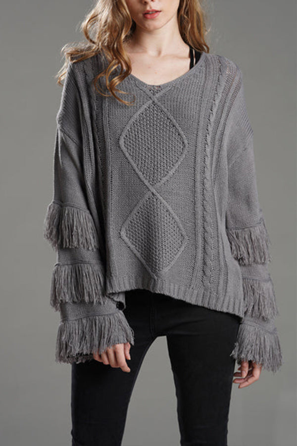 LLS | TASSEL KNIT SWEATER