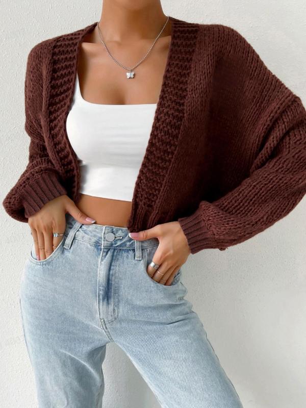 HEIDIT - Open Front Knit Cardigan