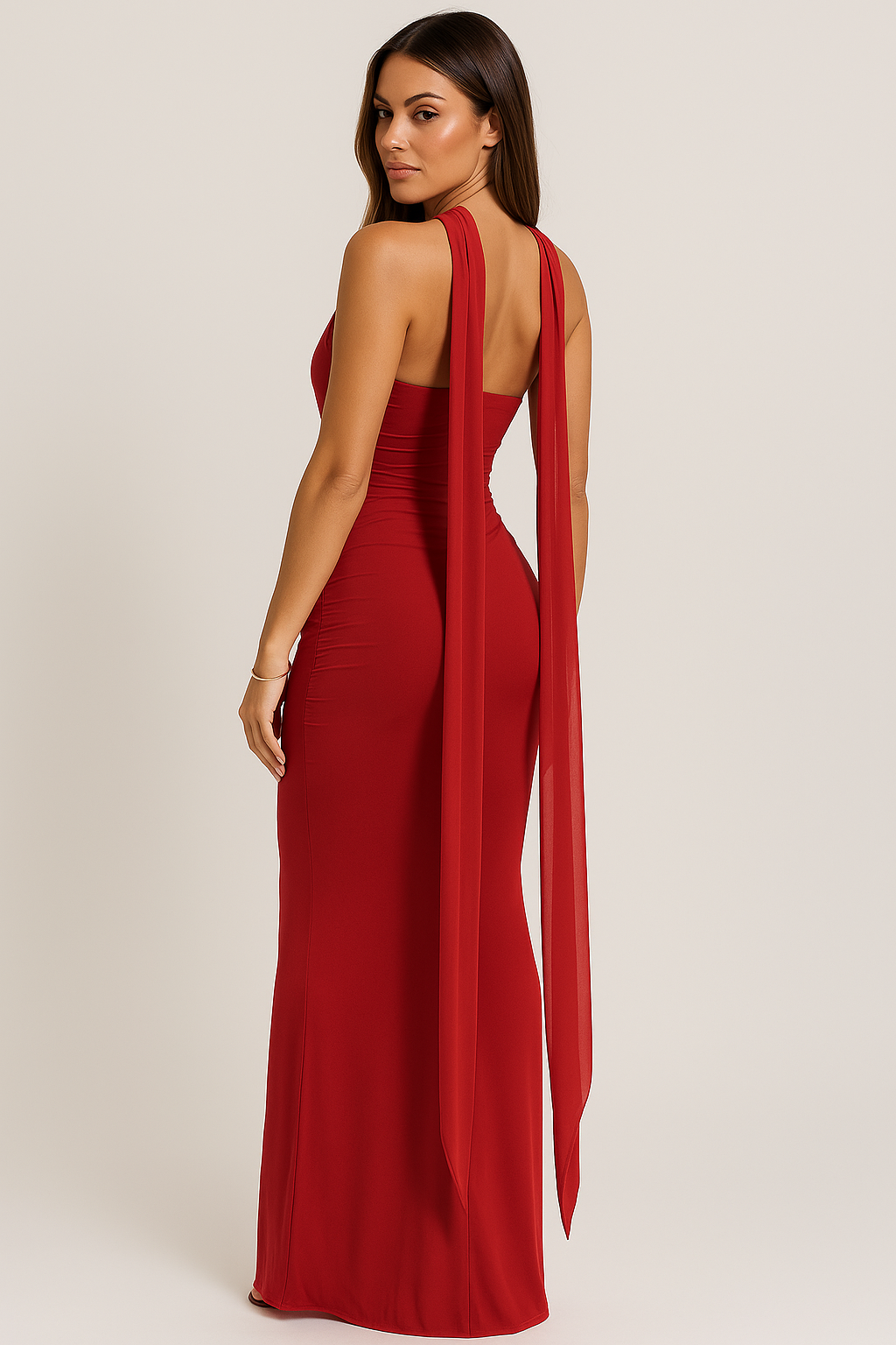 AURENI | Elegant Strapless Choker Dress