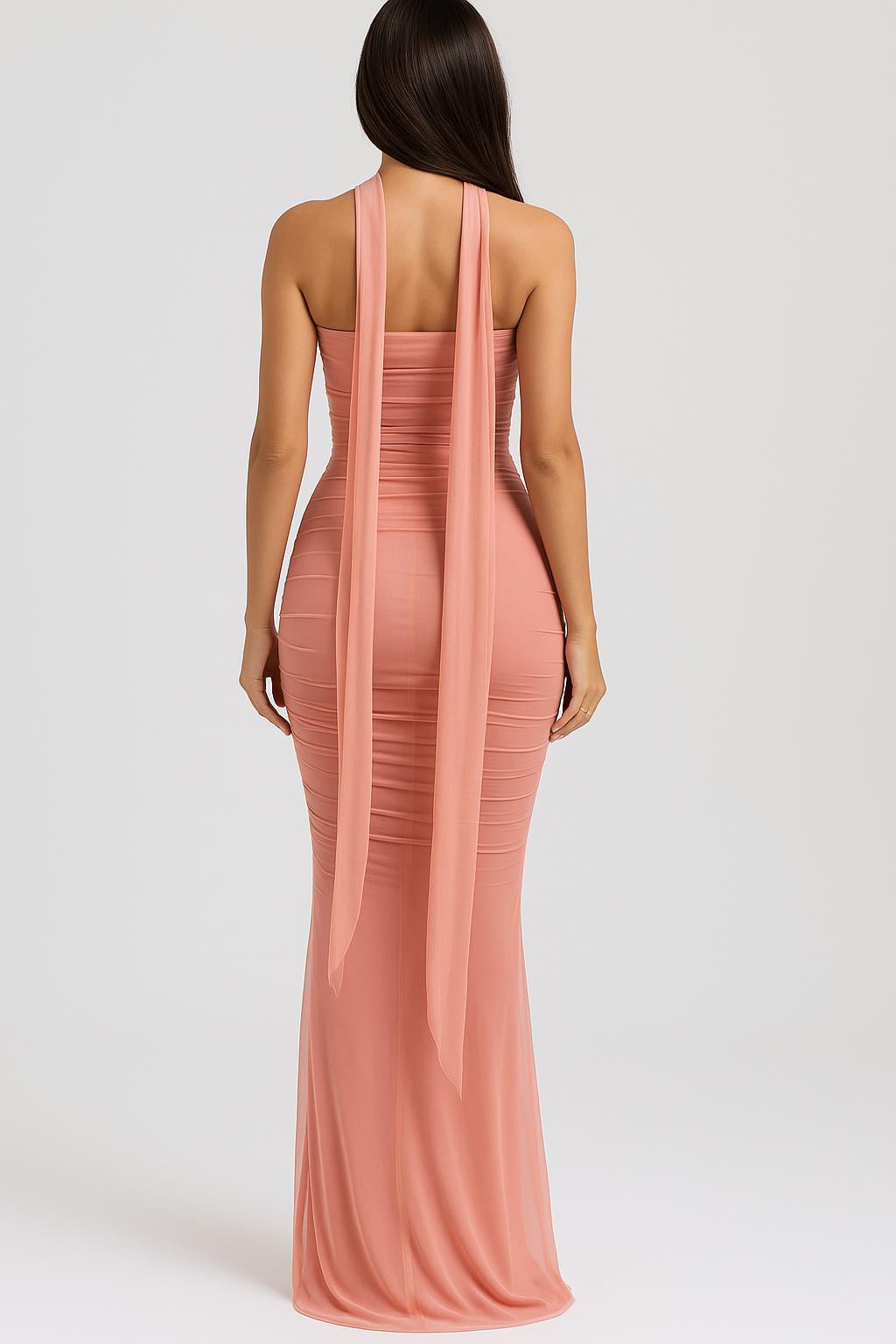 AURENI | Elegant Strapless Choker Dress